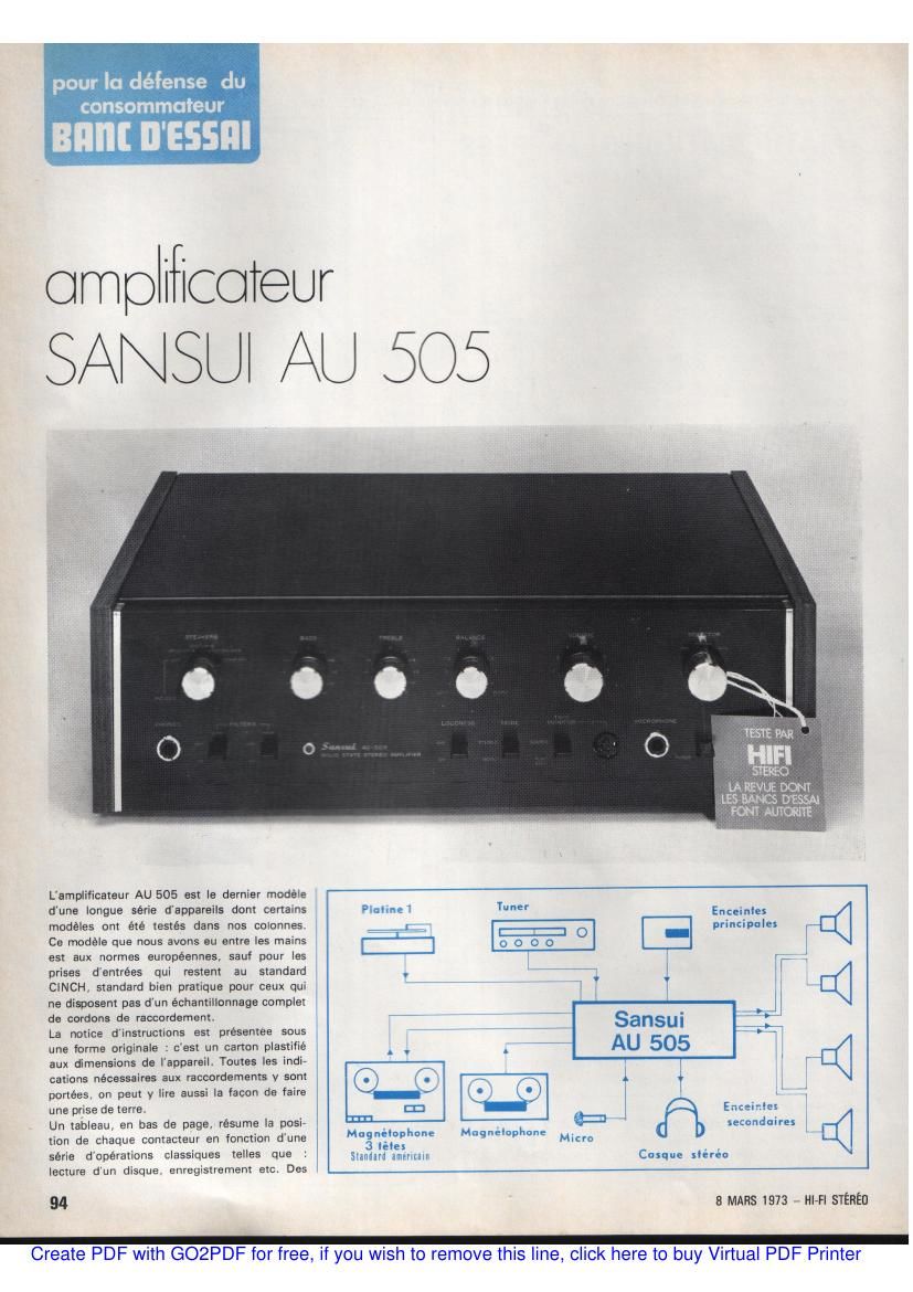 Sansui AU 505 Test