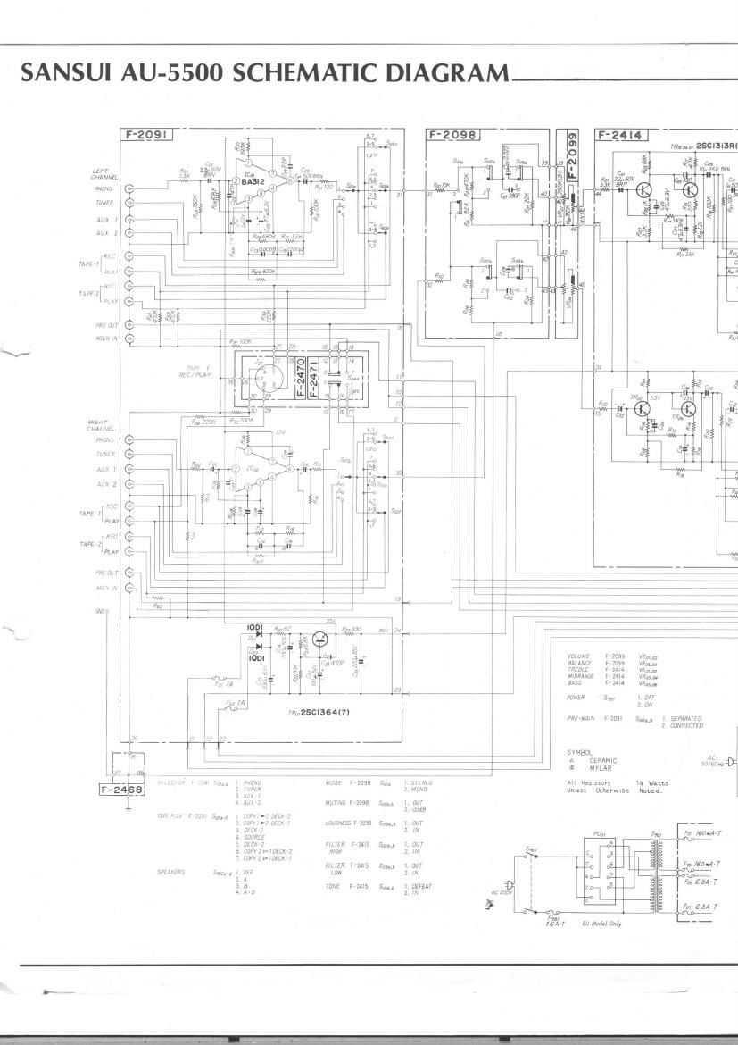 Sansui AU 5500 Schematic