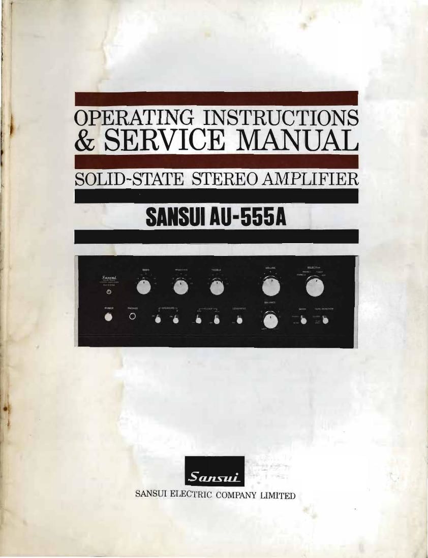 Sansui AU 555A Owners Manual