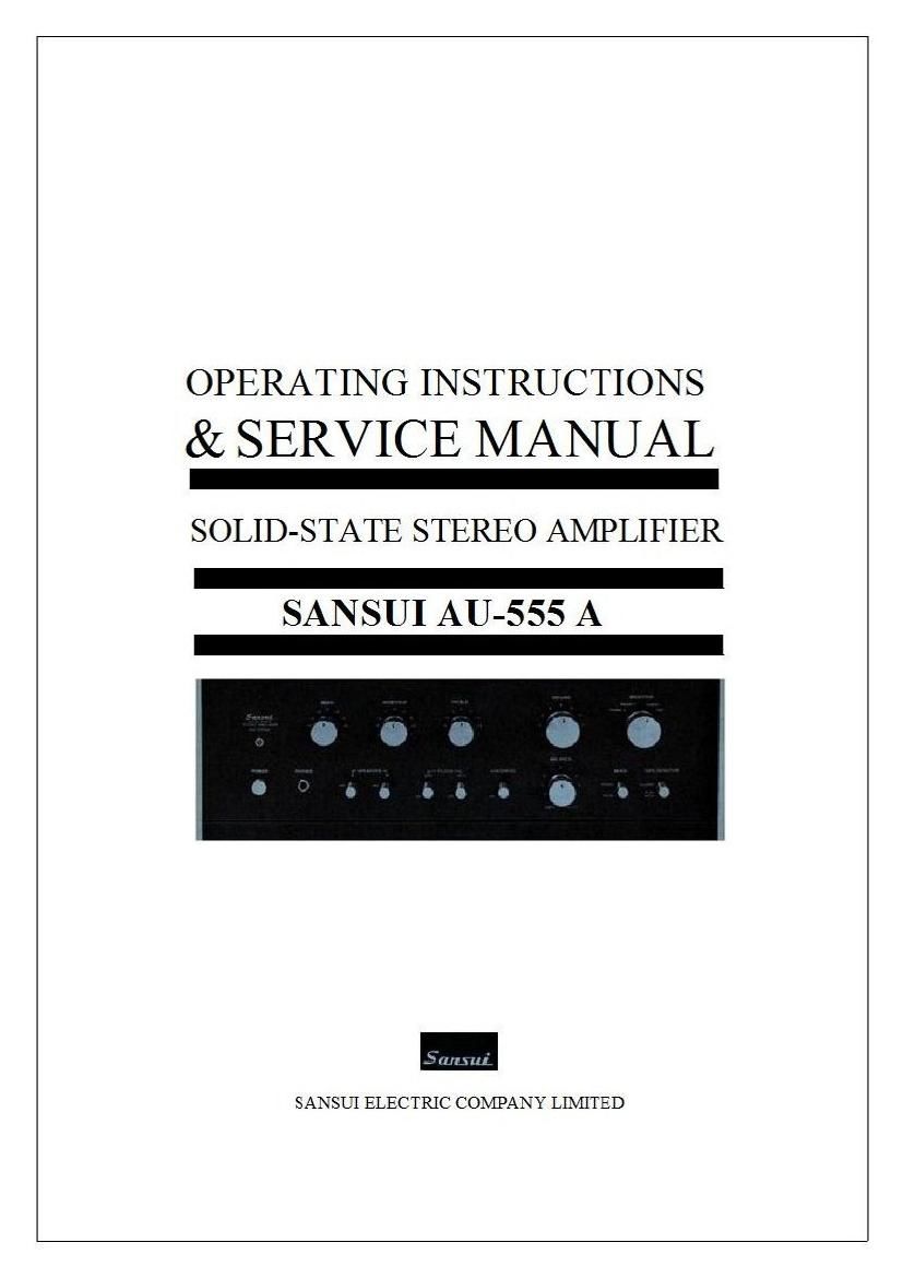 Sansui AU 555A Service Manual