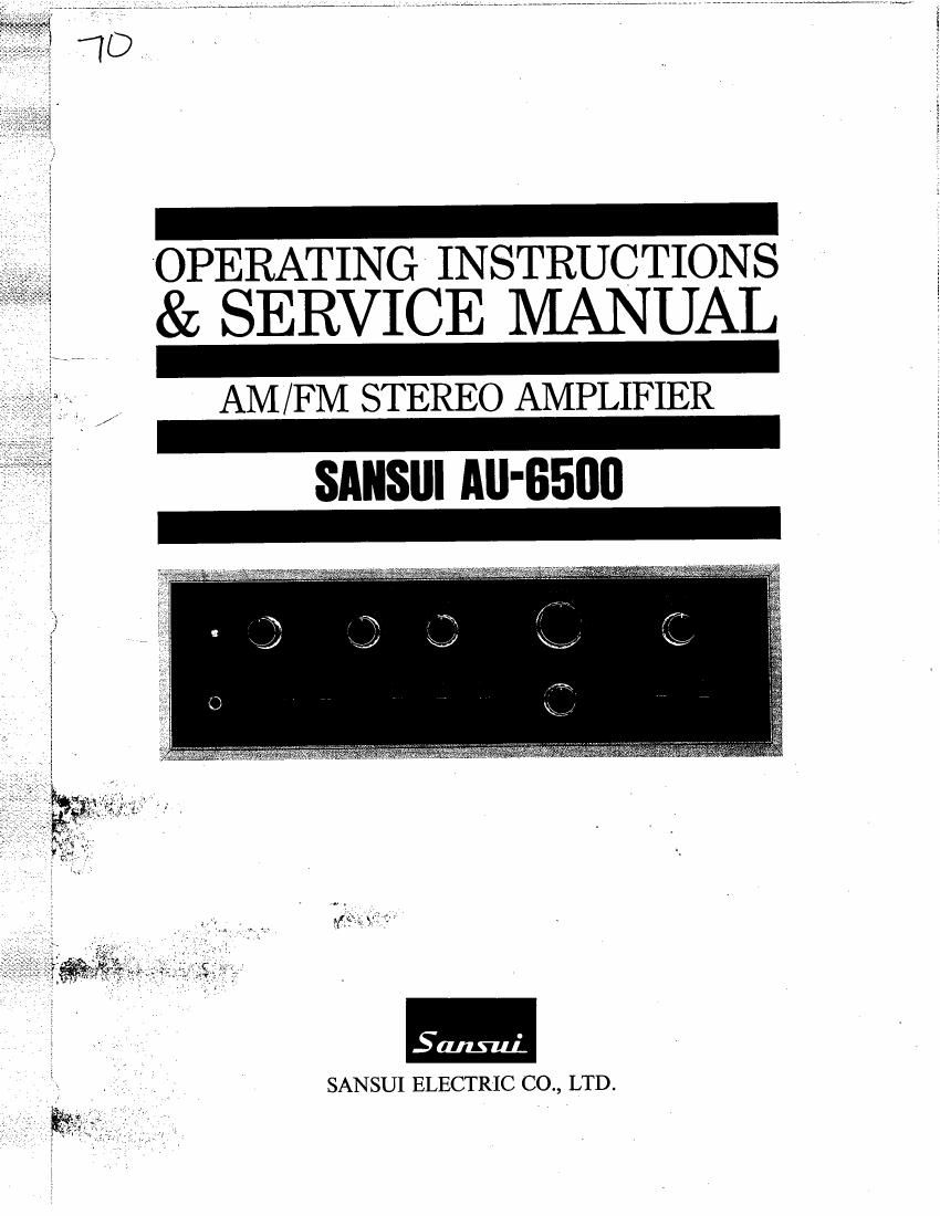 Sansui AU 6500 Service Manual