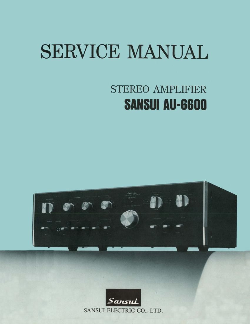 Sansui AU 6600 Service Manual