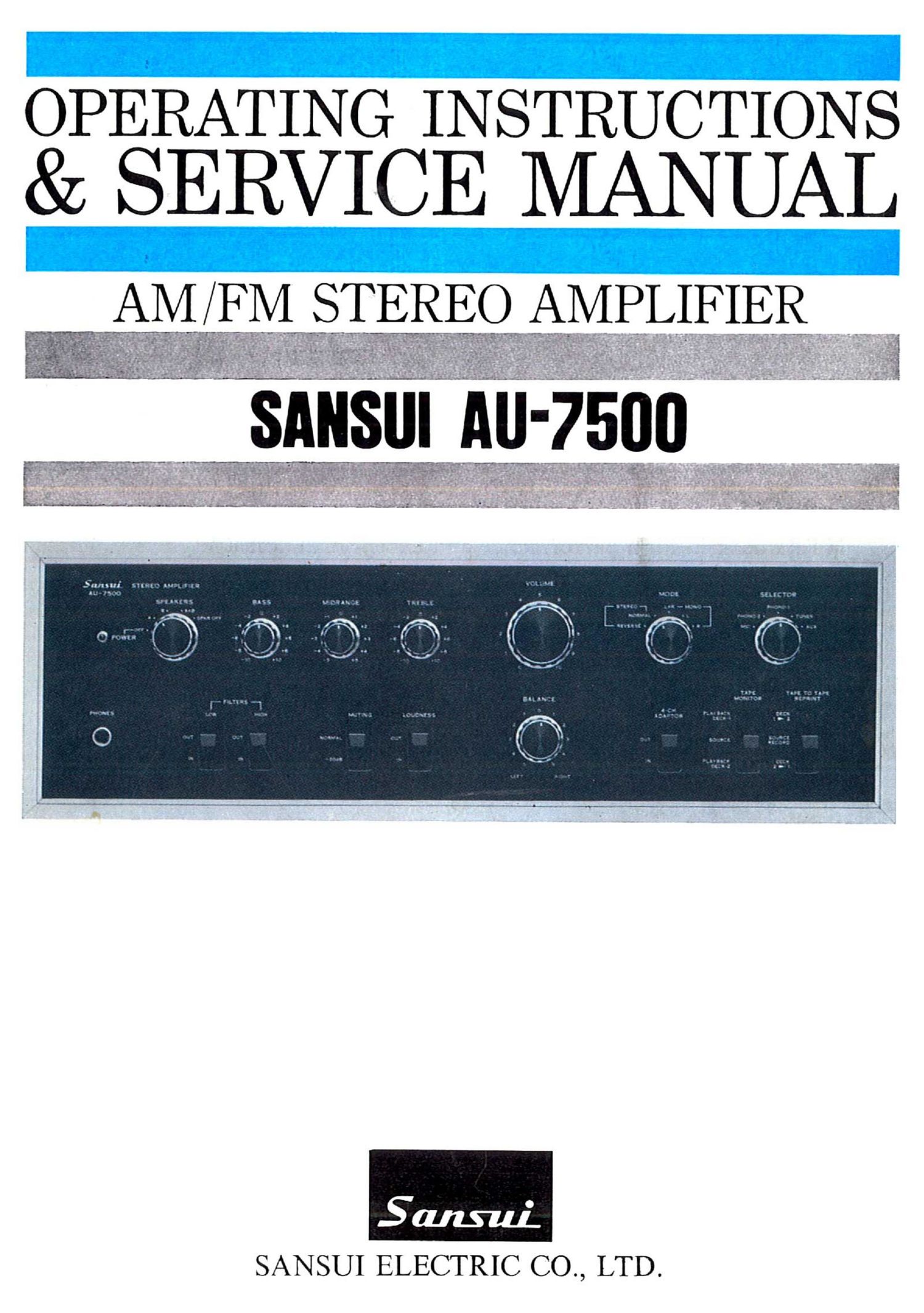 Sansui AU 7500 Owners Manual
