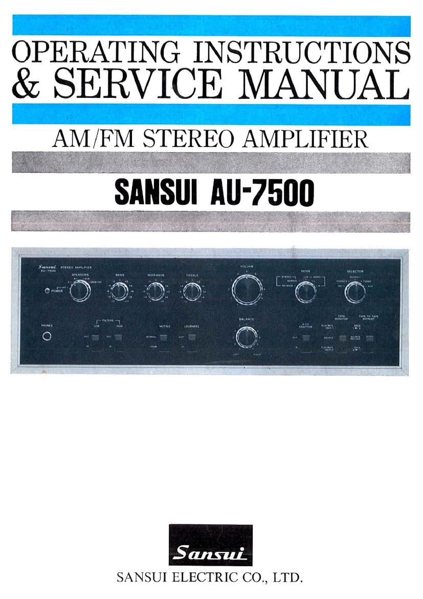 Sansui AU 7500 Service Manual