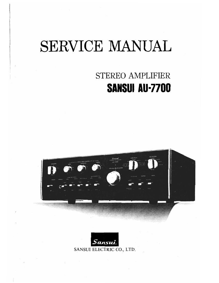 Sansui AU 7700 Service Manual