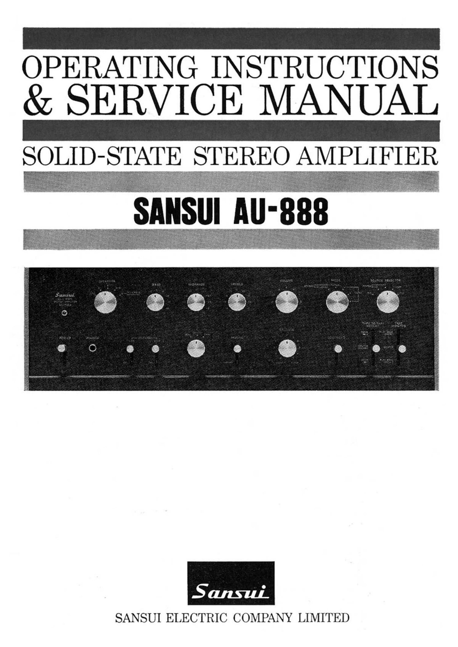 Sansui AU 888 Service Manual
