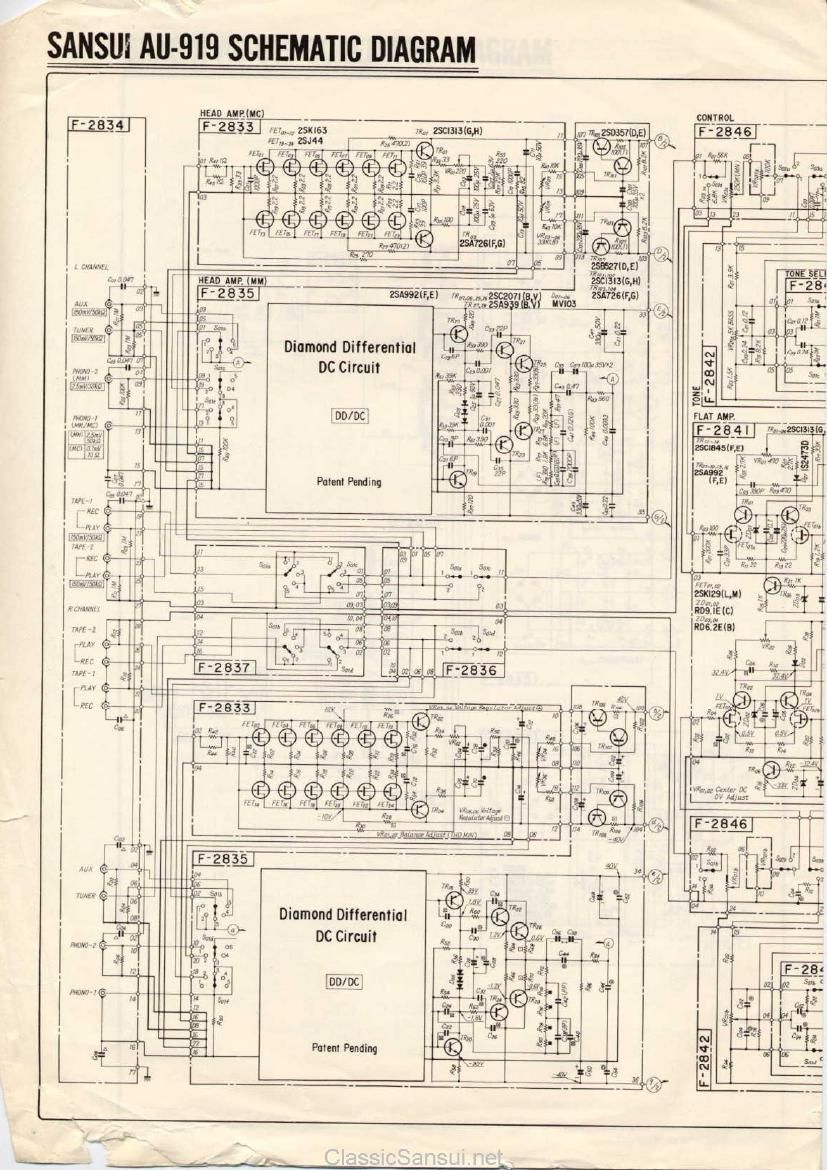 Sansui AU 919 Schematic