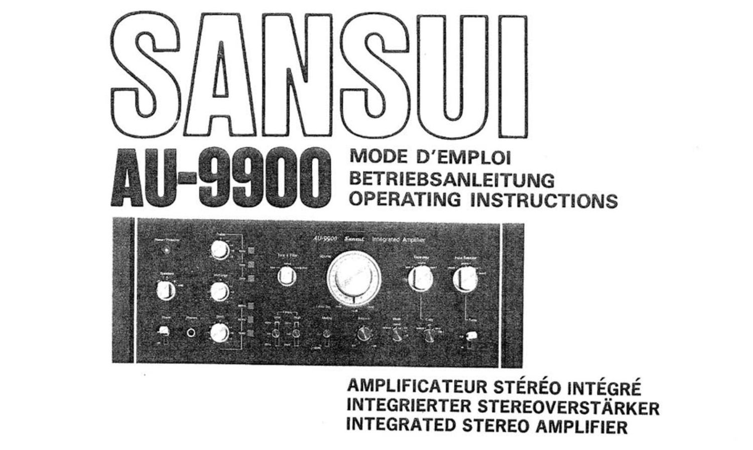 Sansui AU 9900 Owners Manual