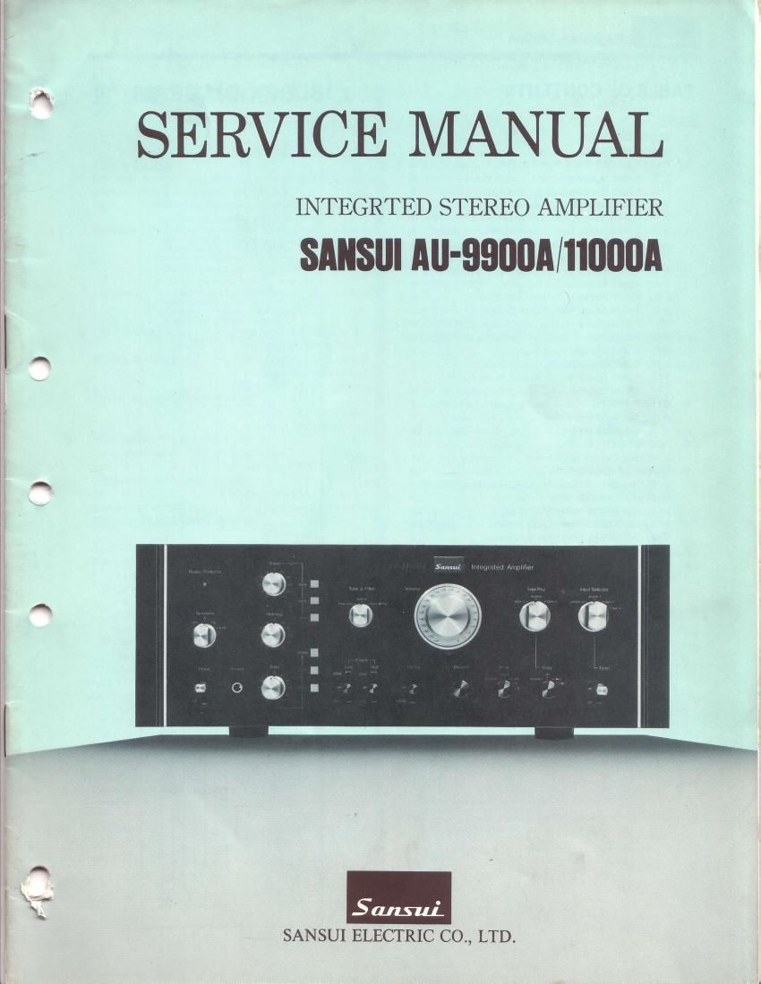 Sansui AU 9900A AU 11000A Service Manual