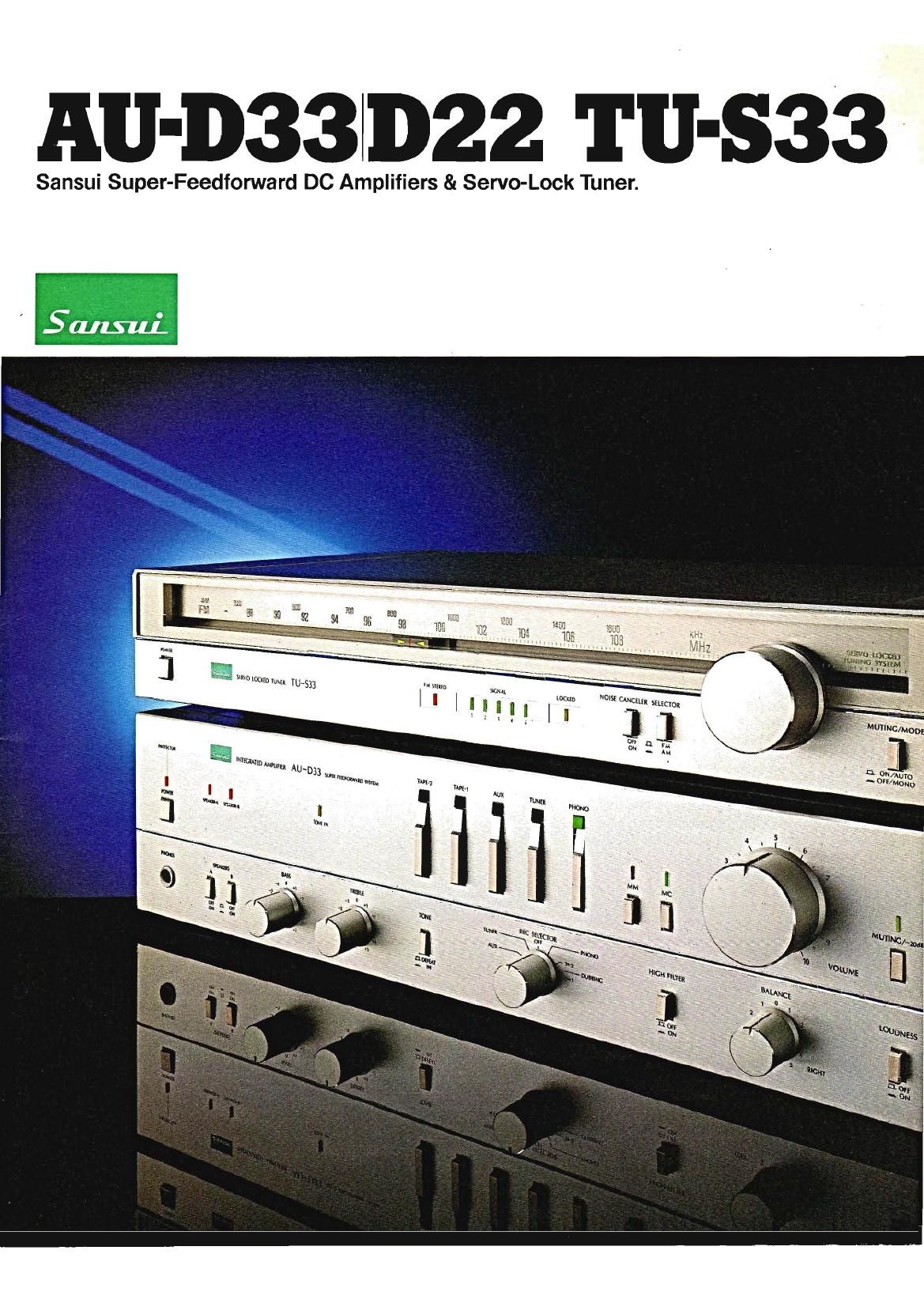 Sansui AU D33 Brochure