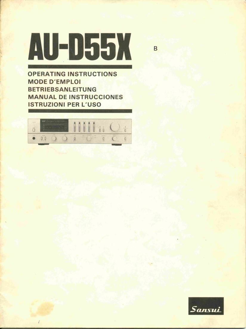 Sansui AU D55X Owners Manual