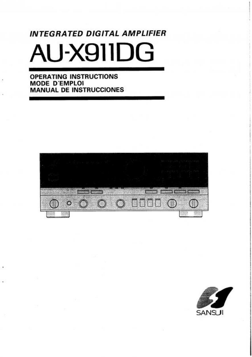 Sansui AU X911DG Owners Manual