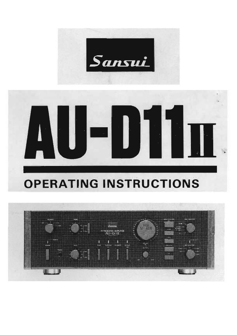 Sansui AUD 11 Mk2 Owners Manual
