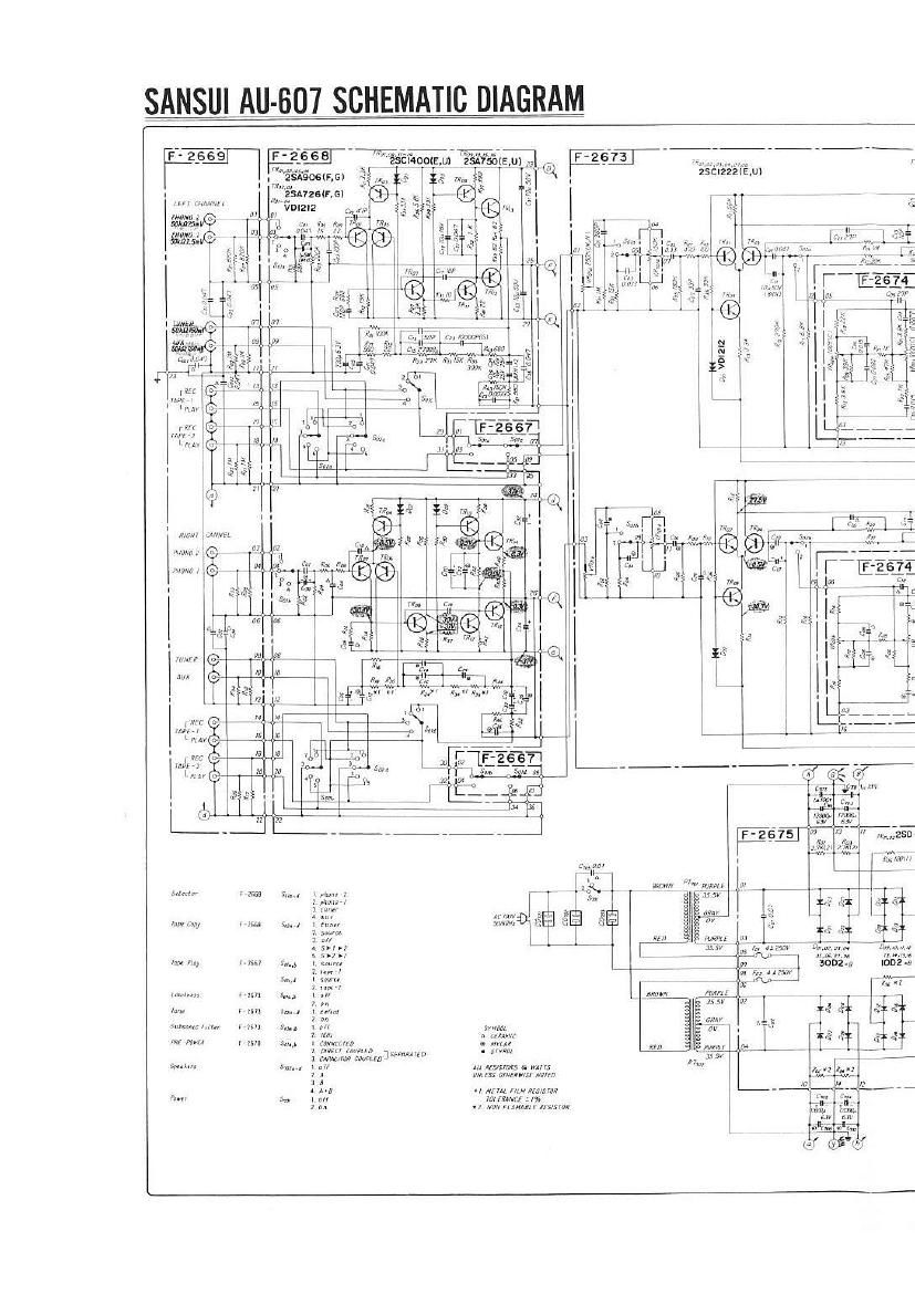 Sansui AUD 607 Schematic