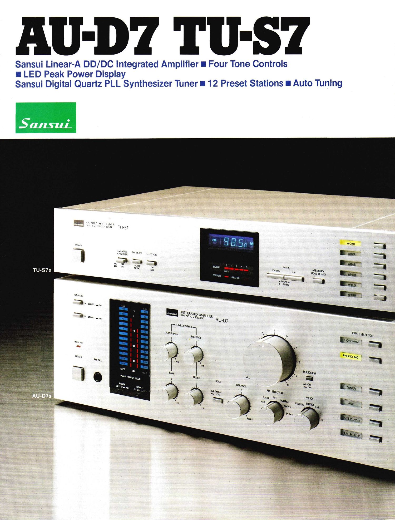 Sansui AUD 7 Brochure