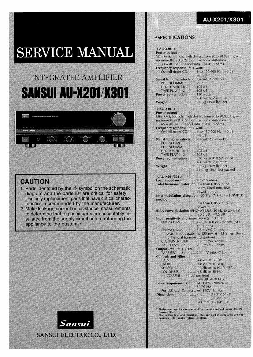 Sansui AUX 301 Service Manual