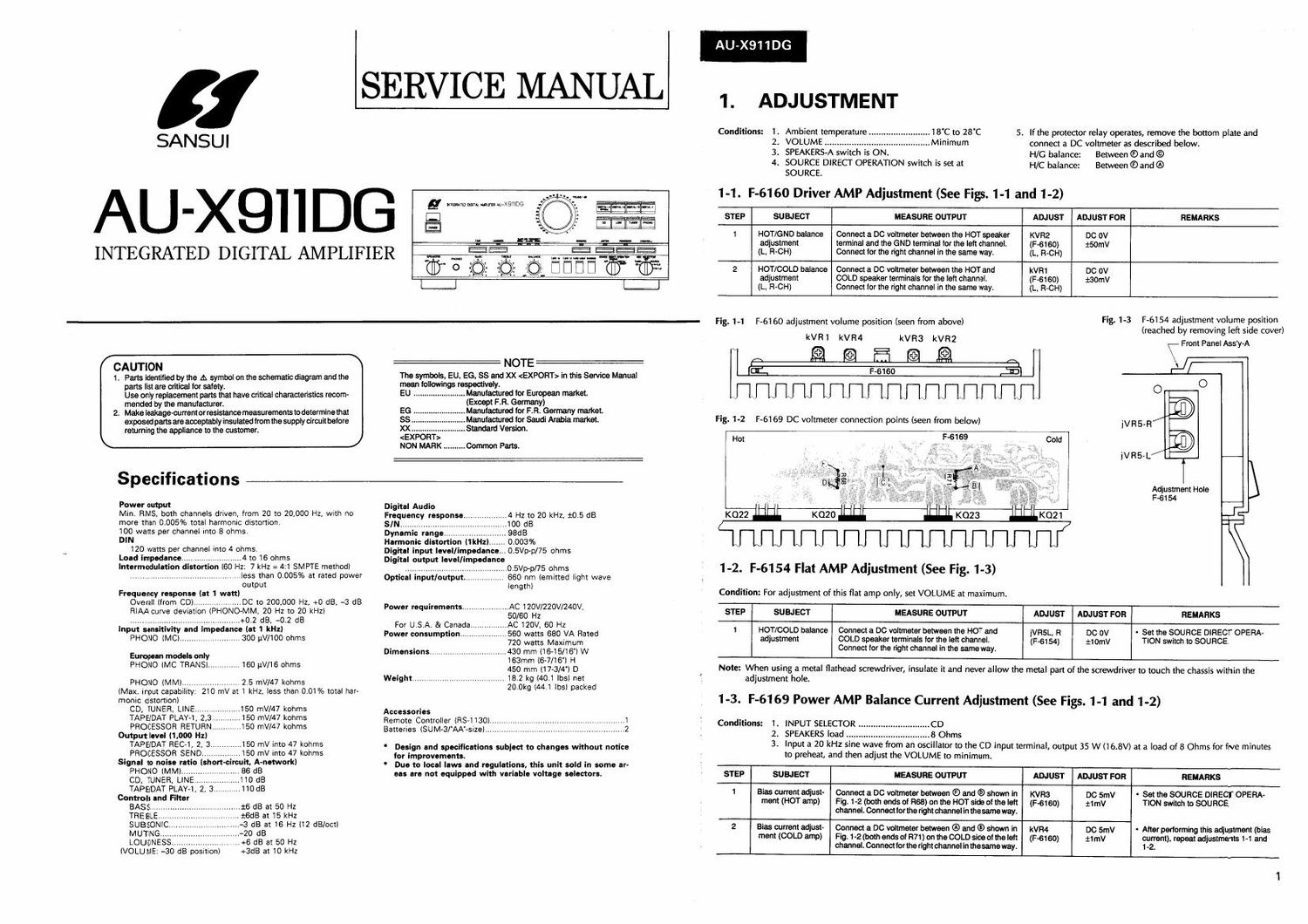 Sansui AUX 911 DG Service Manual