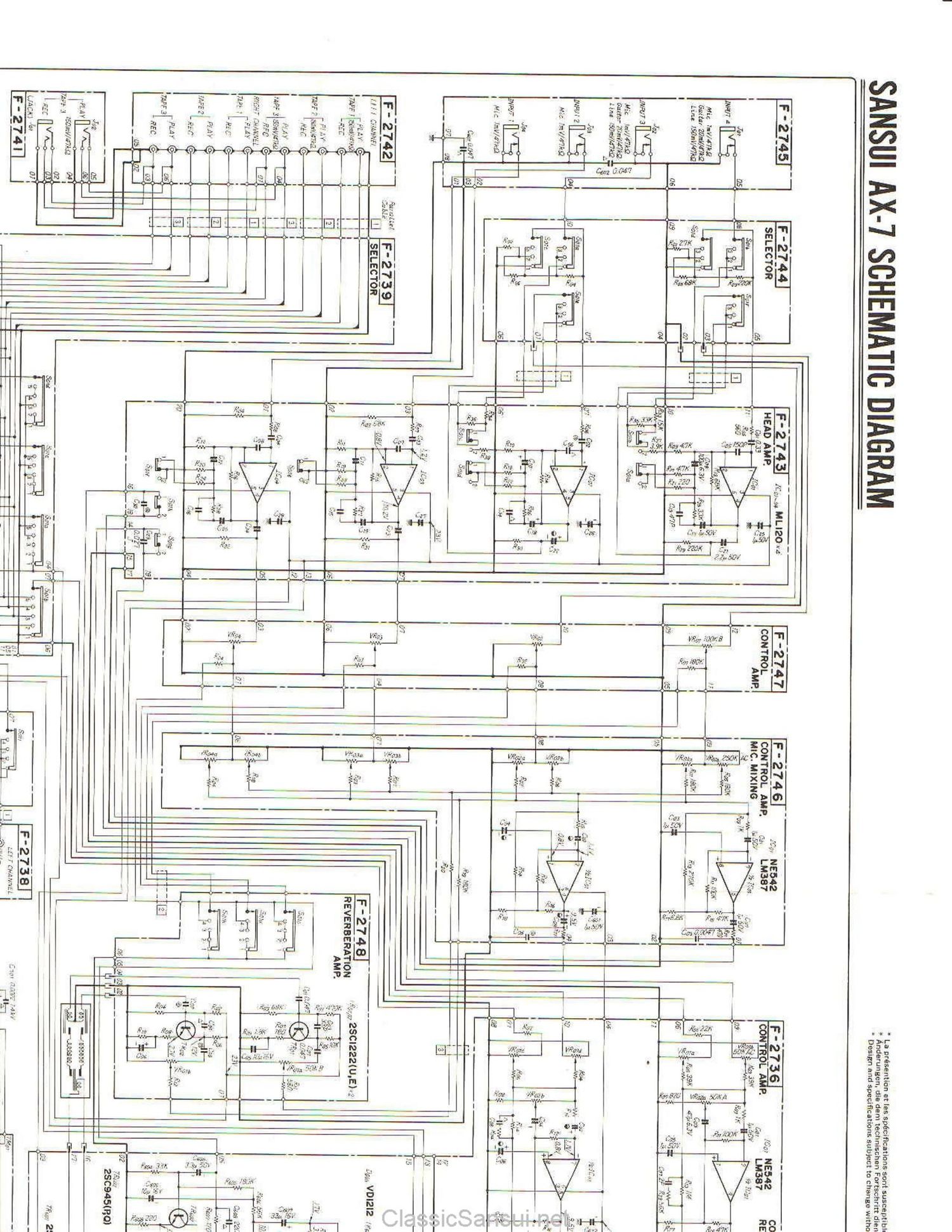 Sansui AX 7 Schematic