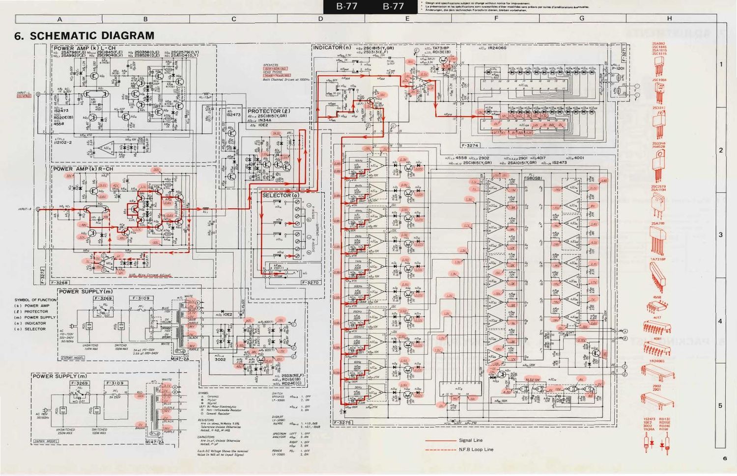 Sansui B 77 Schematic