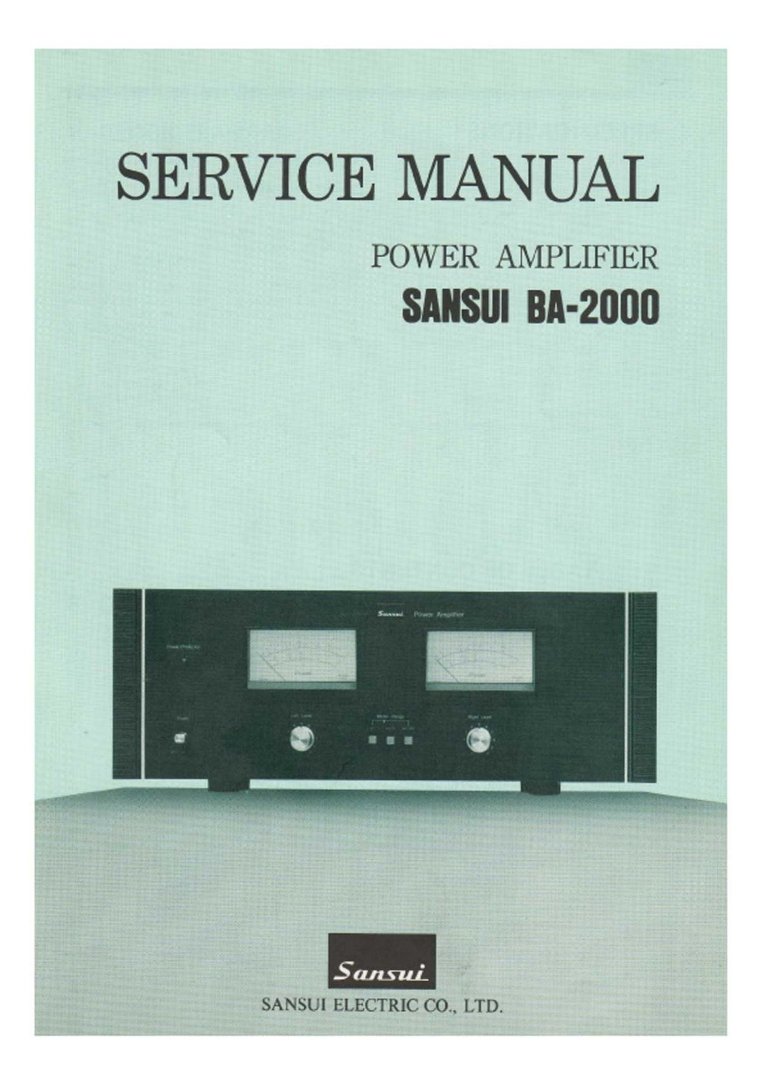 Sansui BA 2000 Service Manual