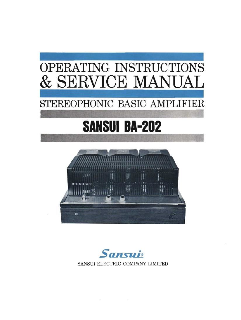 Sansui BA 202 Service Manual