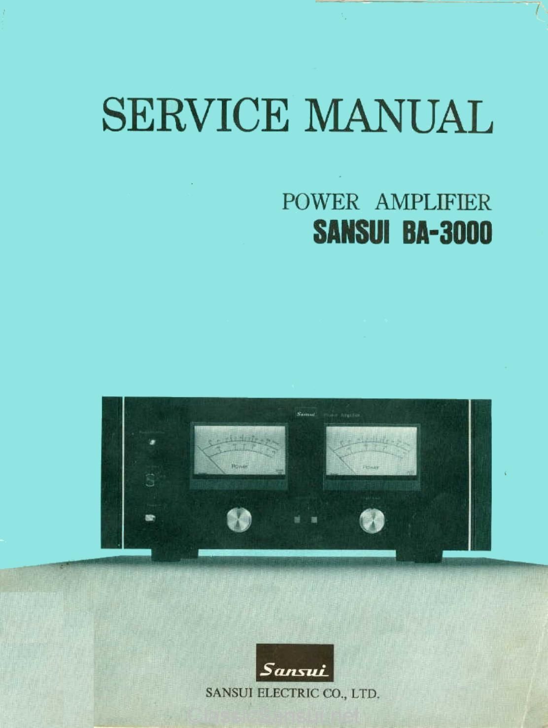 Sansui BA 3000 Service Manual