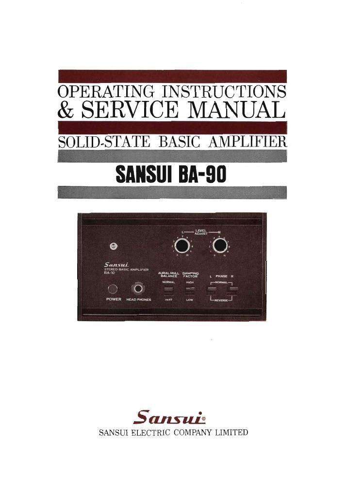 Sansui BA 90 Service Manual