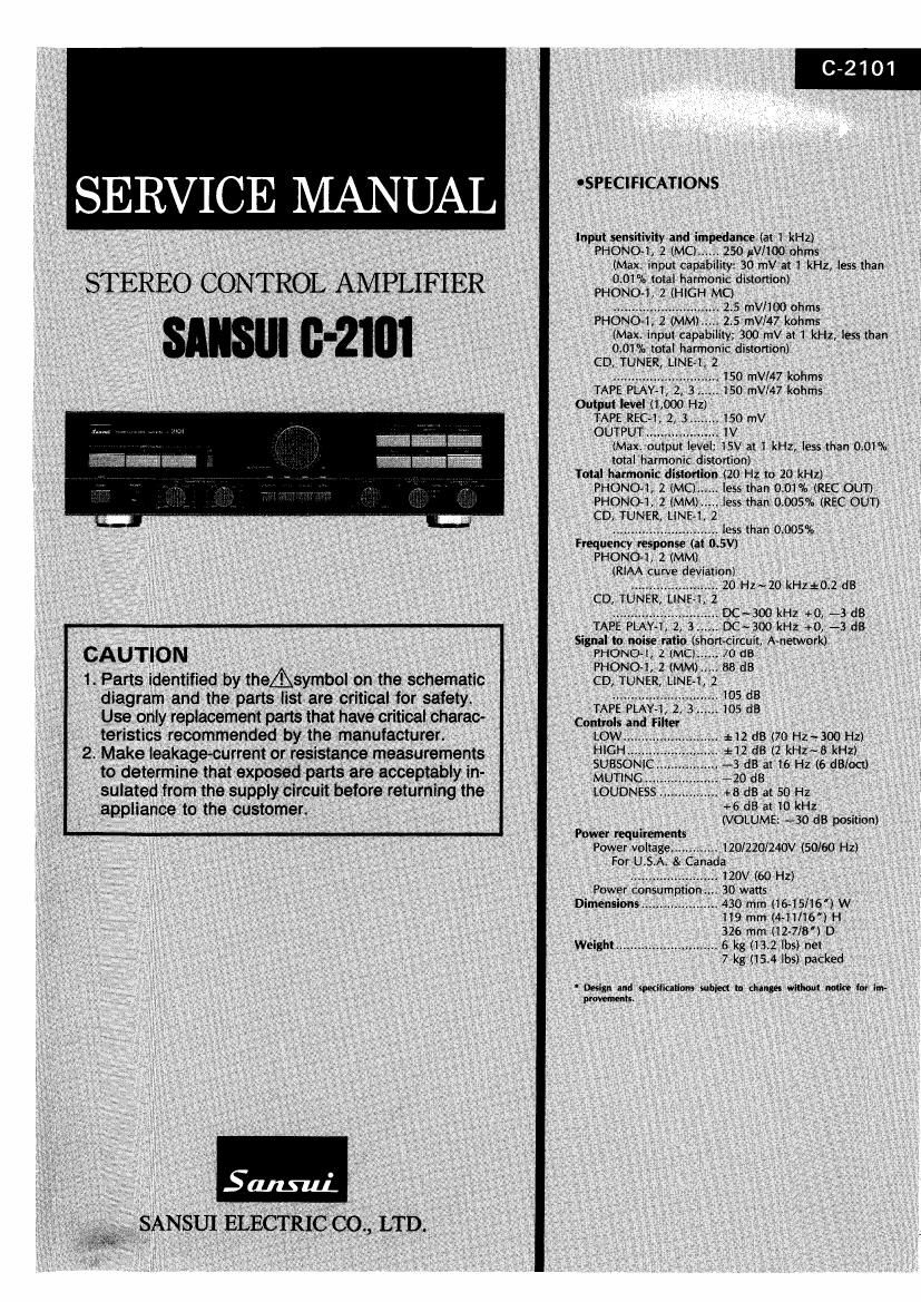 Sansui C 2101 Service Manual
