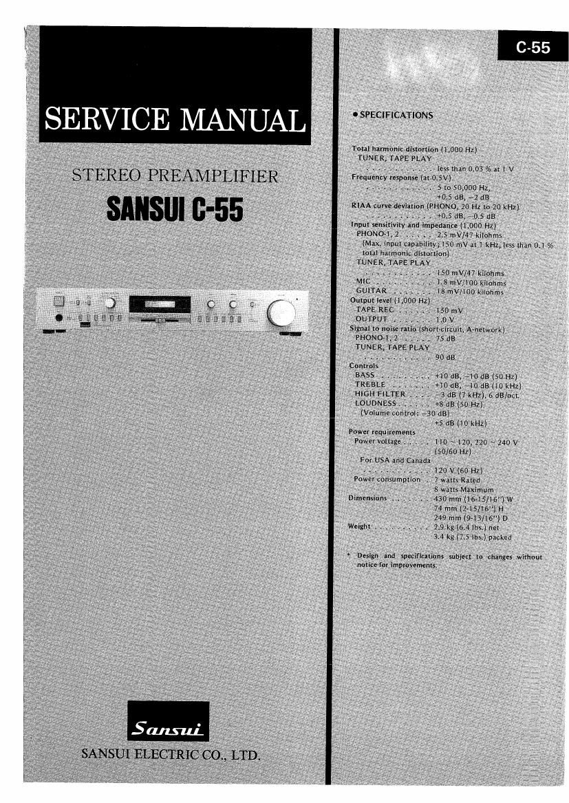 Sansui C 55 Service Manual