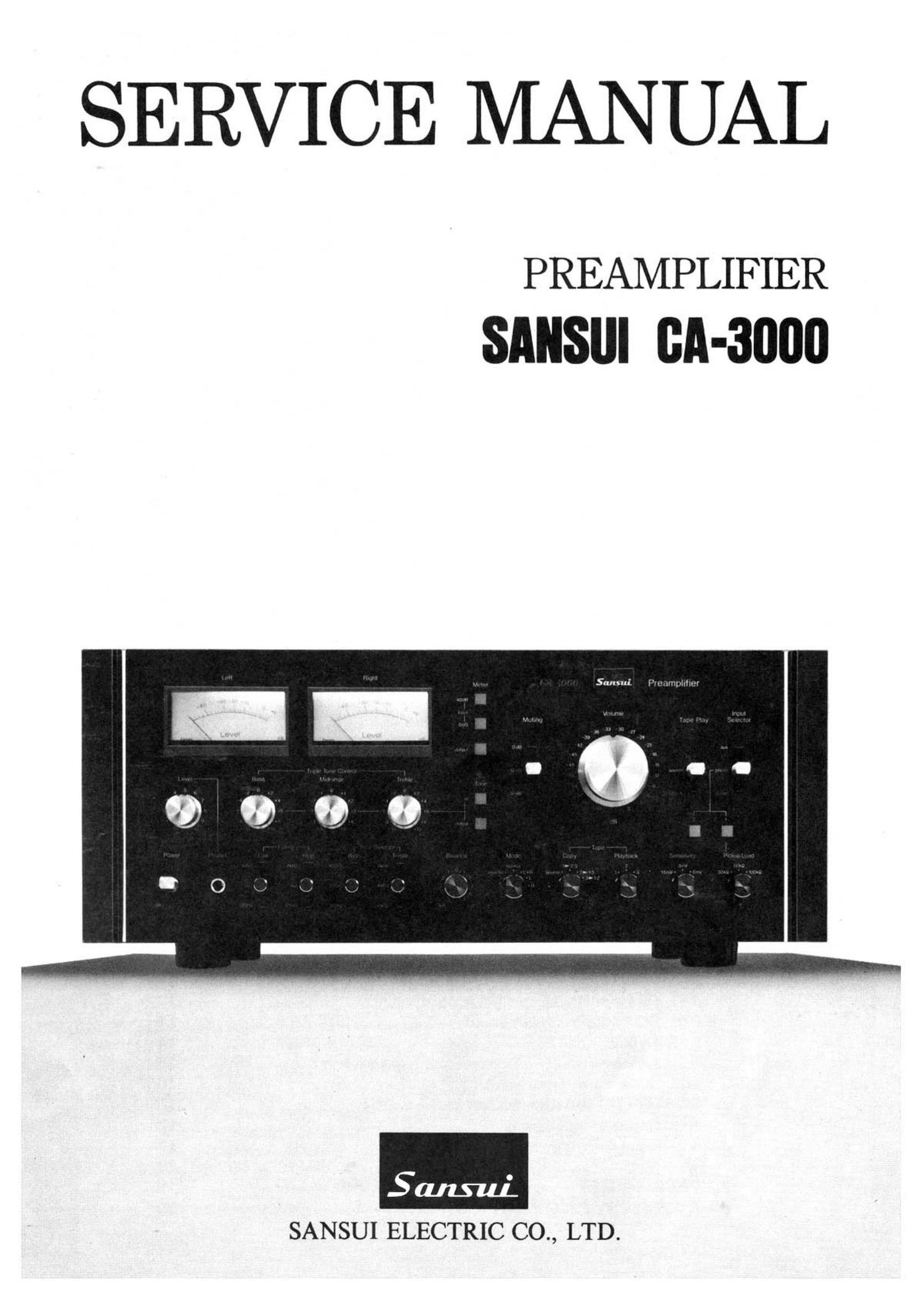 Sansui CA 3000 Service Manual