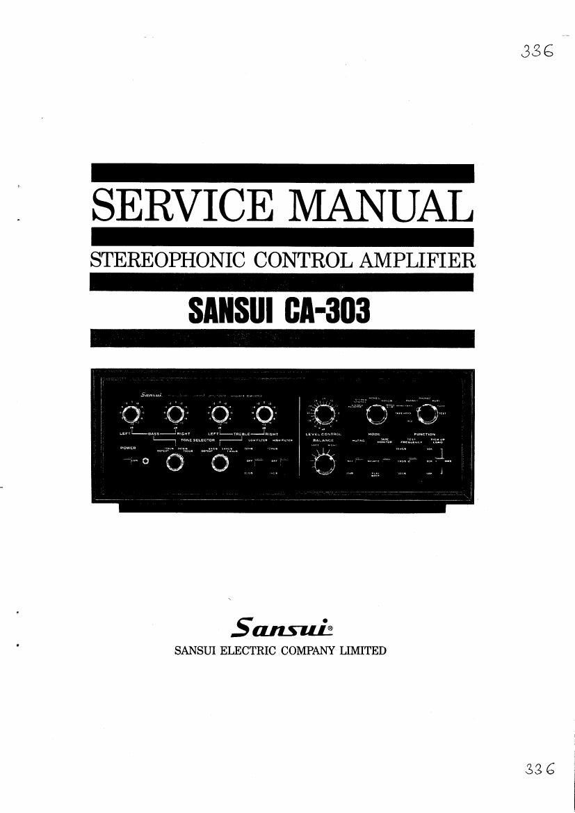 Sansui CA 303 Service Manual