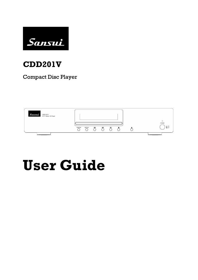 Sansui CDD 201V Owners Manual
