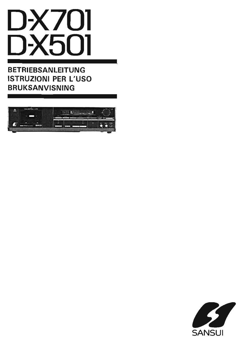 Sansui D X501 Owners Manual