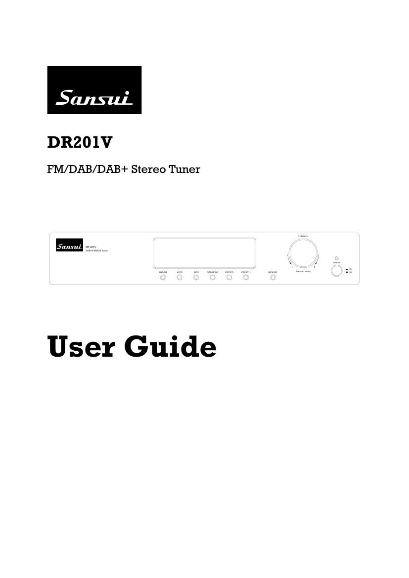 Sansui DR 201V Owners Manual