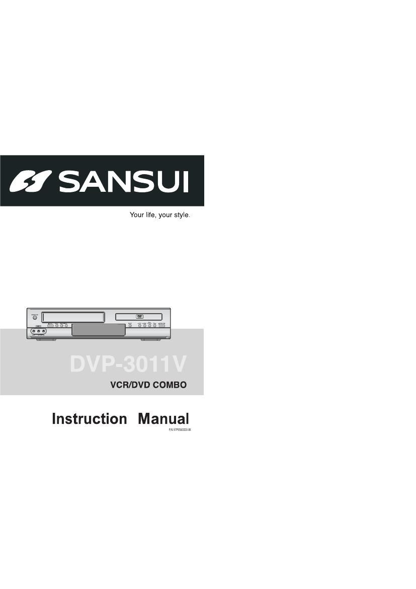 Sansui DVP 3011V Owners Manual