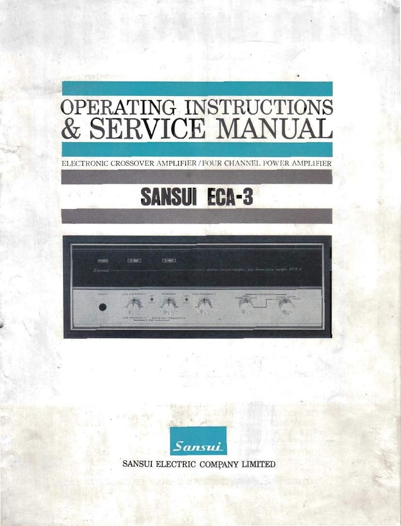Sansui ECA 3 Service Manual