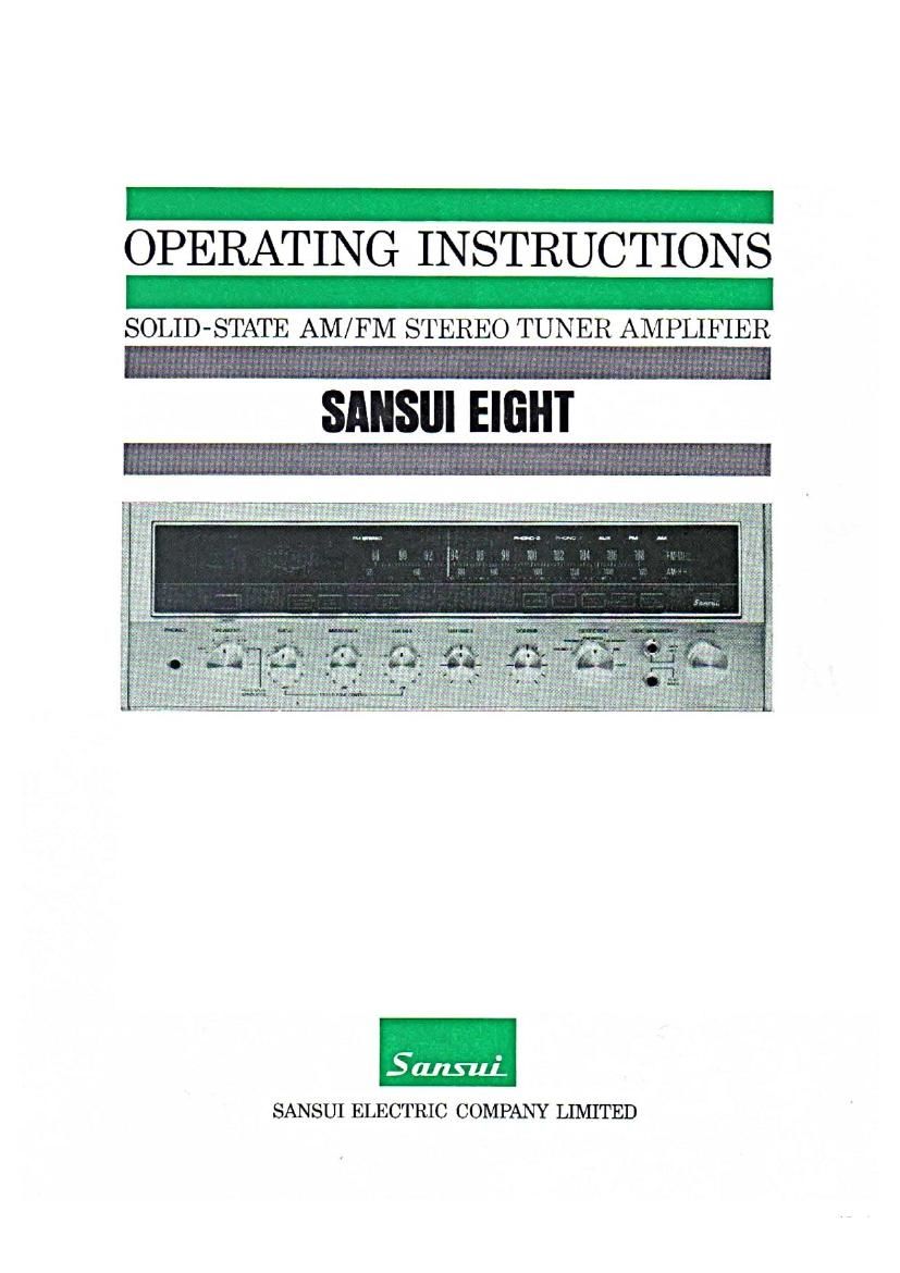 Sansui EIGHT Owners Manual