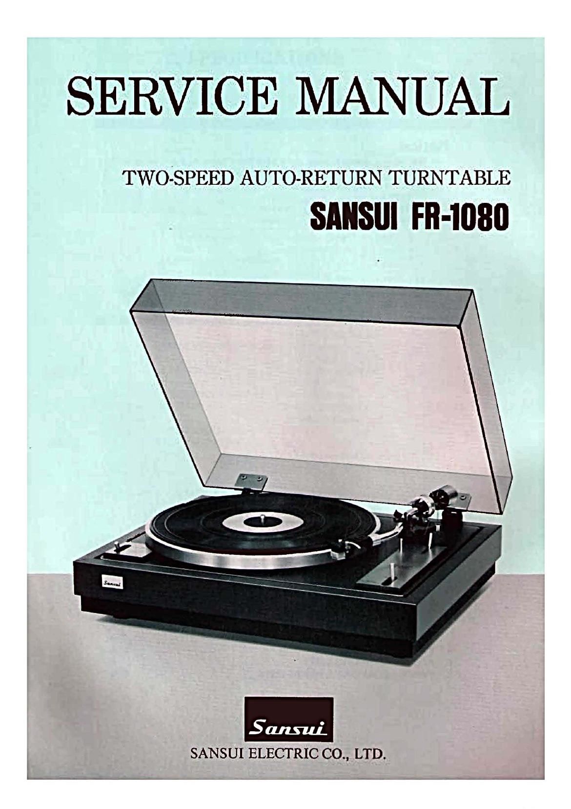 Sansui FR 1080 Service Manual