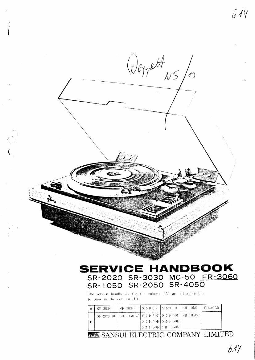 Sansui FR 3060 Service Manual