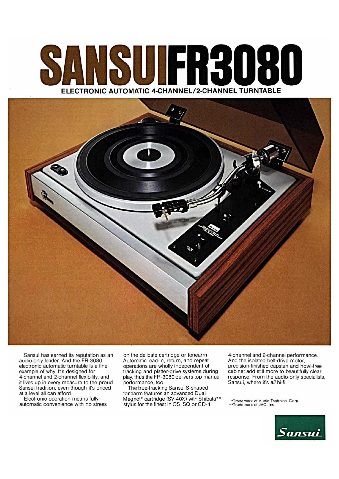 Sansui FR 3080 Brochure