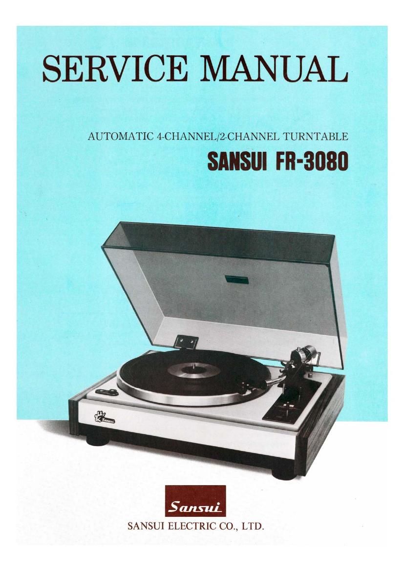 Sansui FR 3080 Service Manual