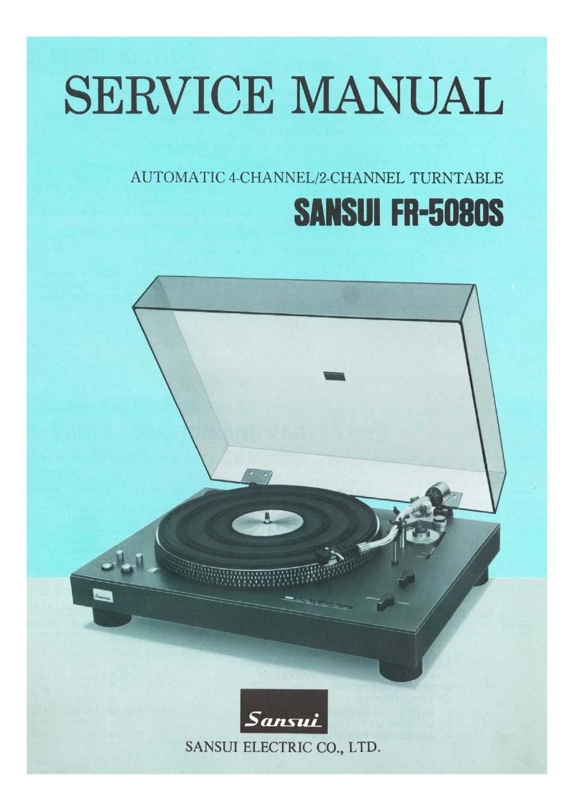 Sansui FR 5080S Service Manual