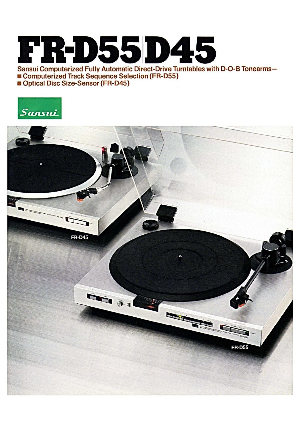 Sansui FR D45 Brochure