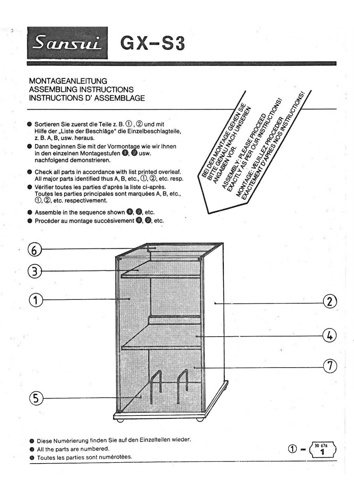 Sansui GX S3 Owners Manual