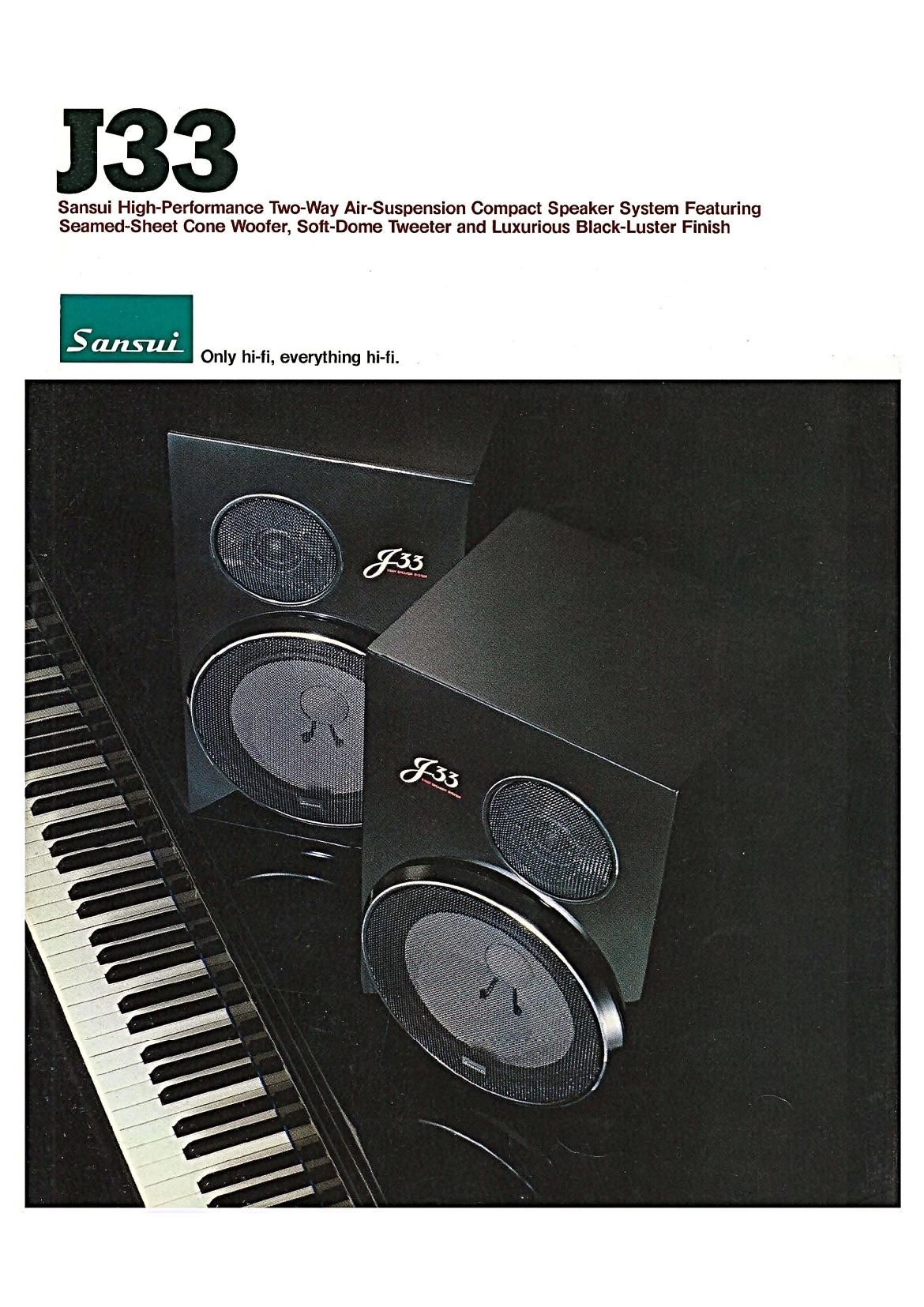 Sansui J 33 Brochure