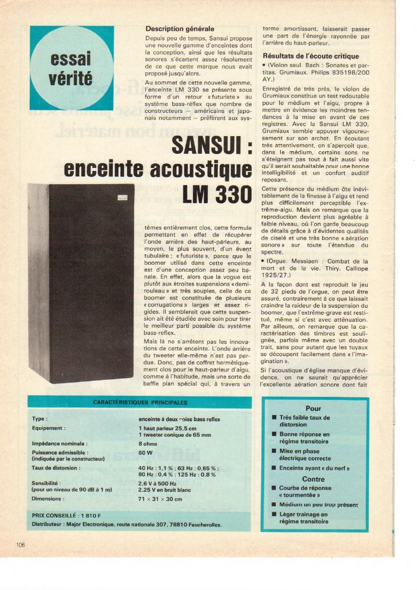 Sansui LM 330 Test