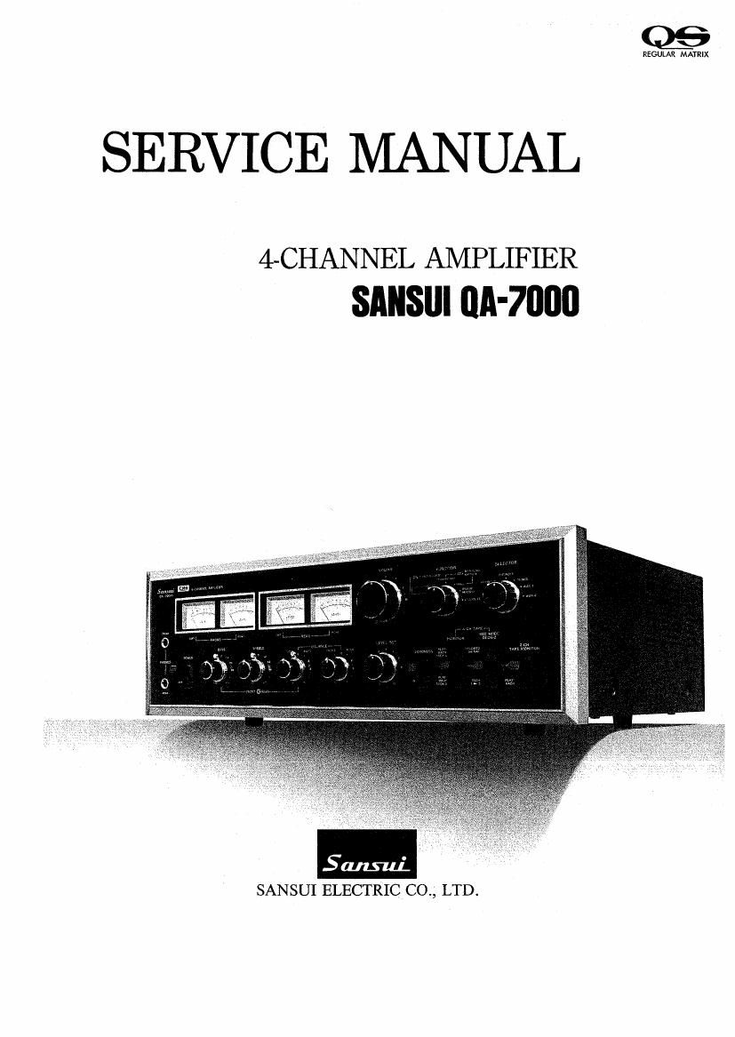 Sansui QA 7000 Service Manual