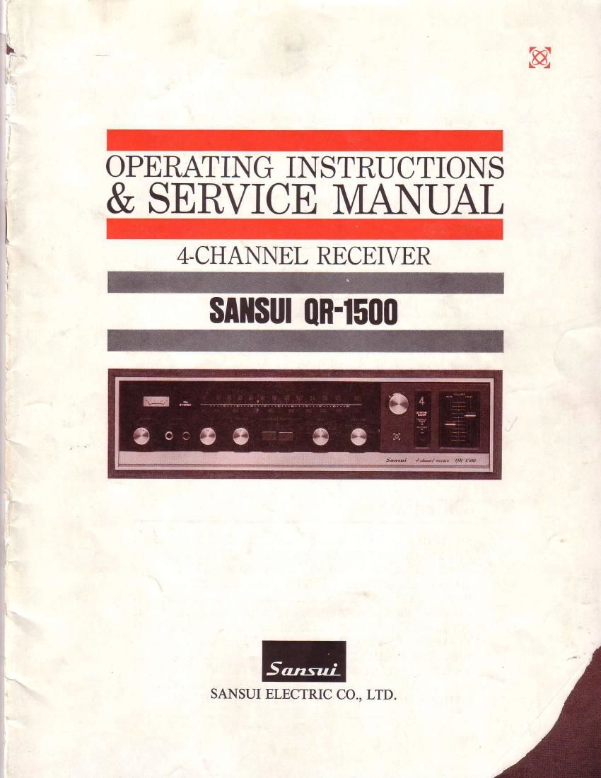 Sansui QR 1500 Service Manual