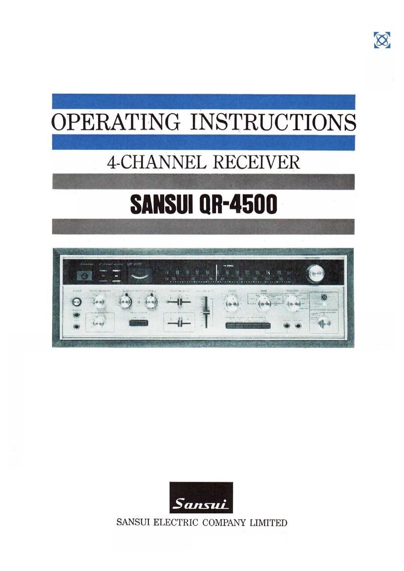 Sansui QR 4500 Owners Manual