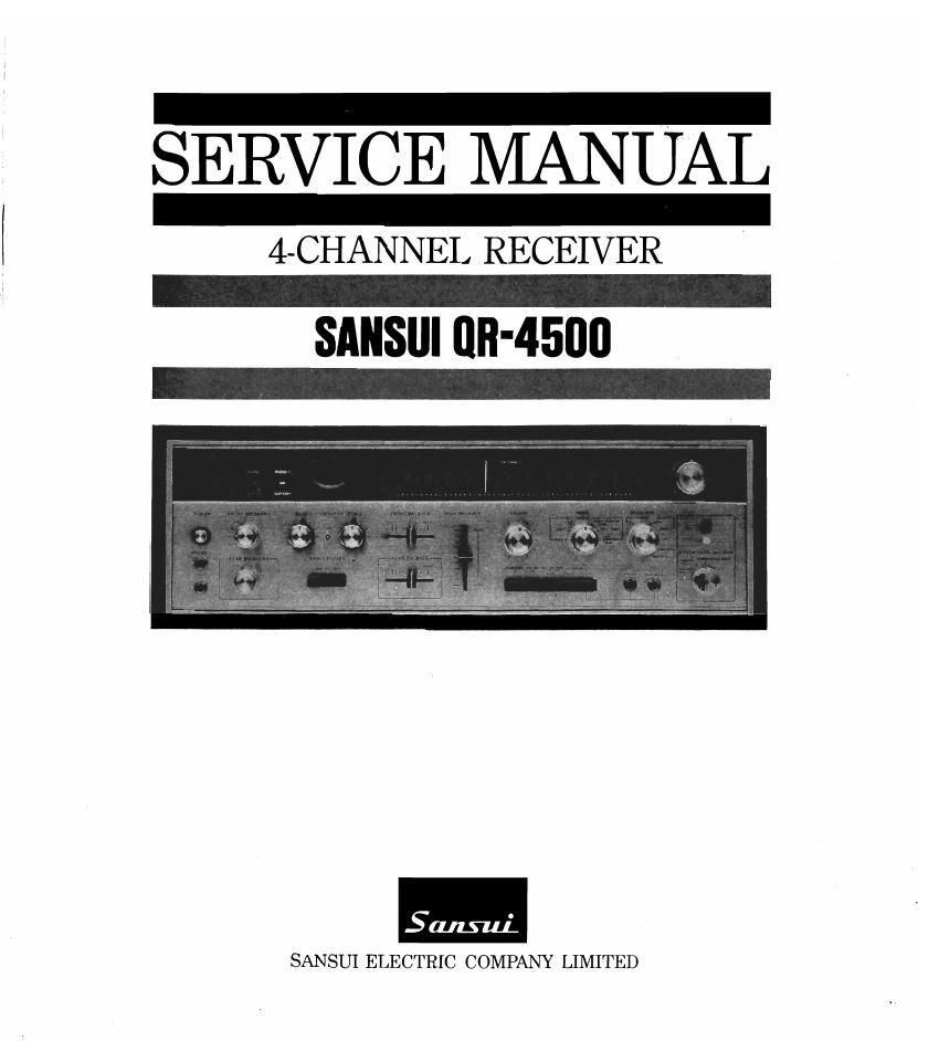 Sansui QR 4500 Service Manual